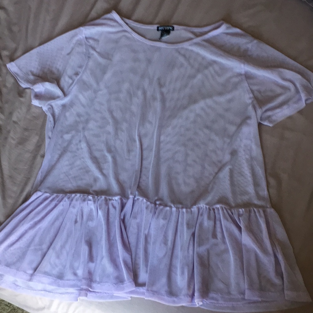 Mesh Peplum Top from Hot Topic